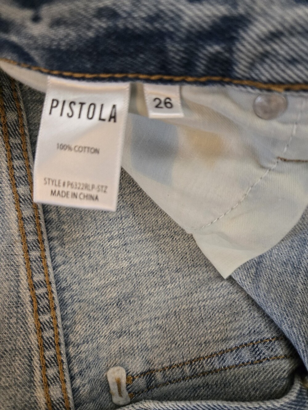 Pistola Women's Light Wash Straight Leg Jeans, Size 26 - Picture 6 of 6